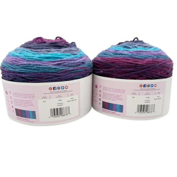 Lion Brand Mandala Yarn Hades 590 Yards 5.3oz Acrylic Crochet Knitting Lot of 2 - Picture 2 of 6